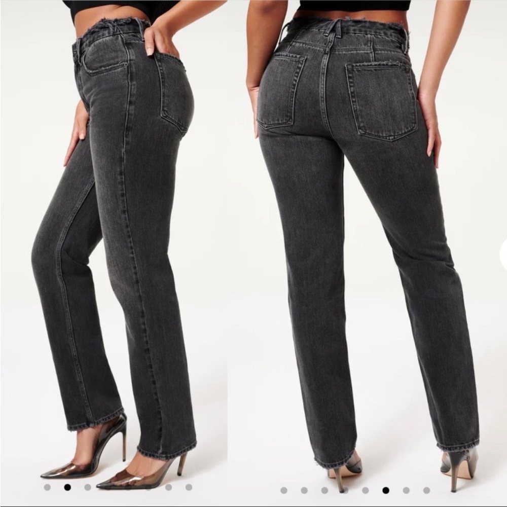 Good American Good Icon Straight Leg Jeans